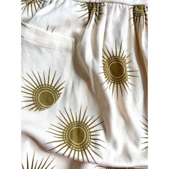 Kate Quinn Neutral Fennel Suns Pinafore Ruffle Pocket Dress | Size 3T - Picture 2 of 4